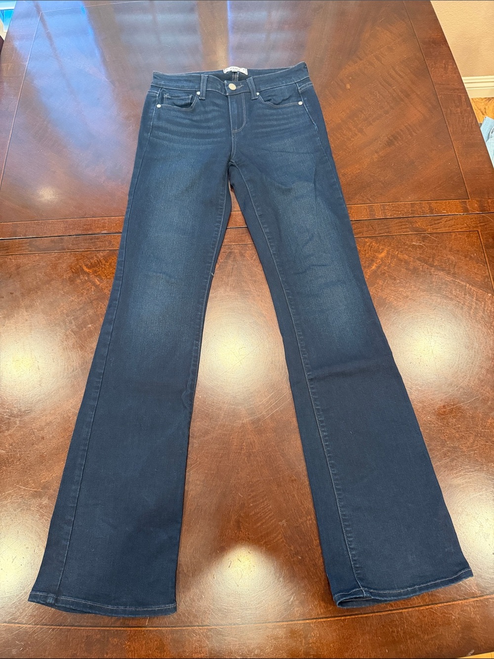 PAIGE Manhattan Dark Indigo Flare Jeans